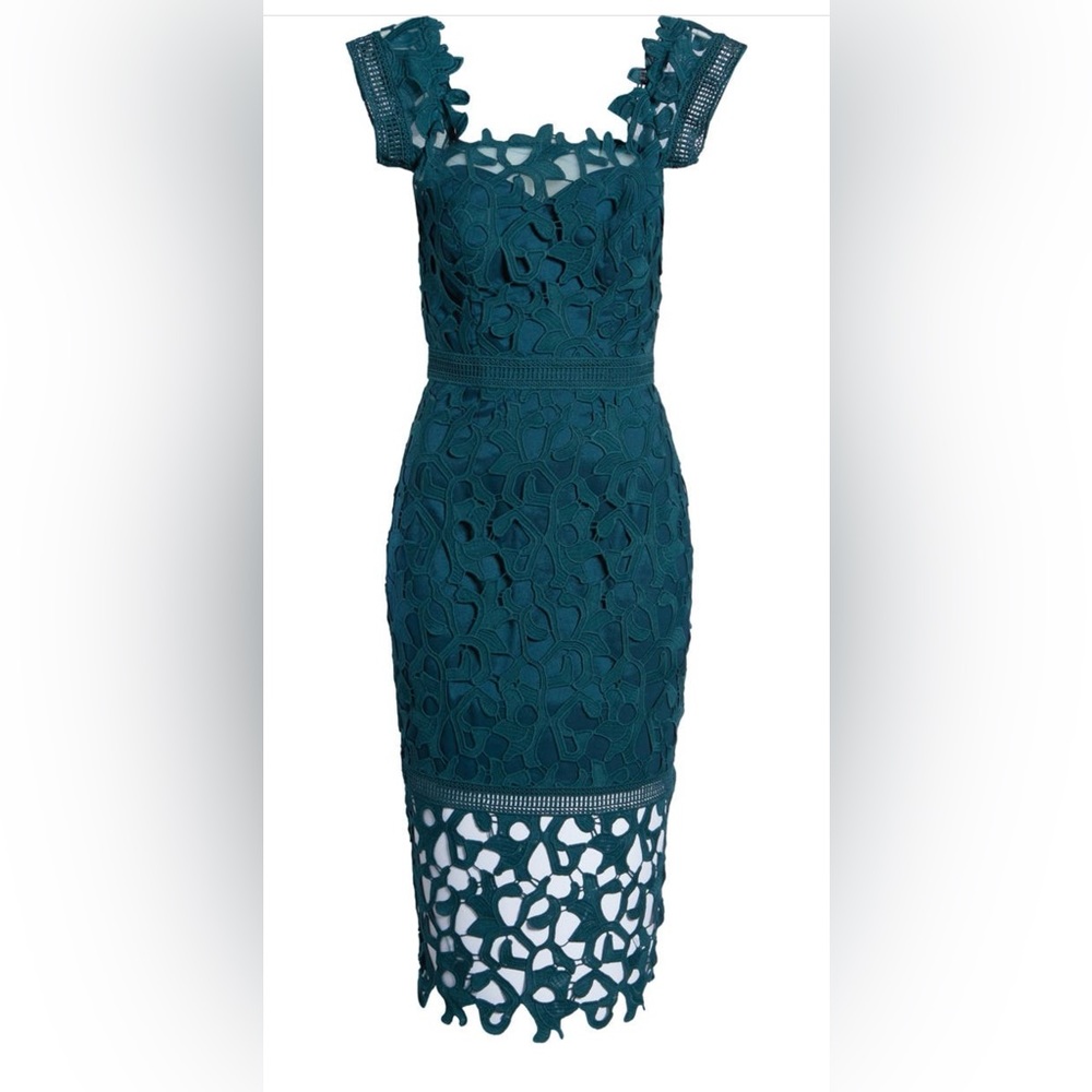 Chi Chi London Anna Lace Off the Shoulder Sheath Dress. Worn one time - Picture 5 of 6